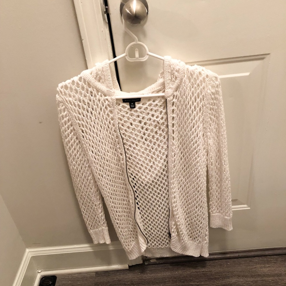 Medium crochet beach zipper jacket